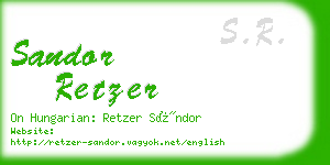 sandor retzer business card